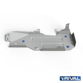 Rival Unterfahrschutz Alu 6mm für Jeep Wrangler, 2007-2018, 2-Doors 3,6, Kraftstofftankschutz, Silver, Aluminum