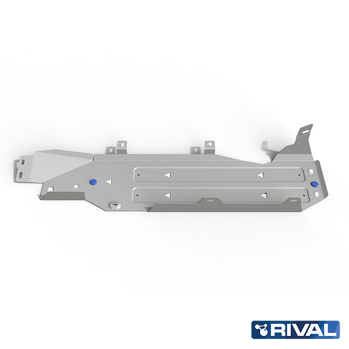 Rival Unterfahrschutz Alu 6mm für Jeep Wrangler, 2007-2018, 4-Doors 3,6, Kraftstofftankschutz, Silver, Aluminum