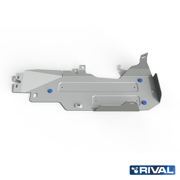 Rival Unterfahrschutz Alu 6mm für Jeep Wrangler, 2007-2018, 2-Doors 2,8D, Kraftstofftankschutz, Silver, Aluminum