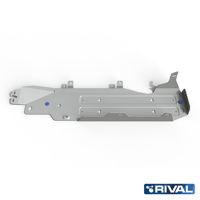 Rival Unterfahrschutz Alu 6mm für Jeep Wrangler, 2007-2018, 4-Doors 2,8D, Kraftstofftankschutz, Silver, Aluminum