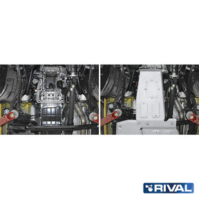 Rival Unterfahrschutz Alu 6mm für Jeep Wrangler, 2018-2021, 2-Doors/4-Doors 2.0T; 3.6;, Motor, Silver, Aluminum