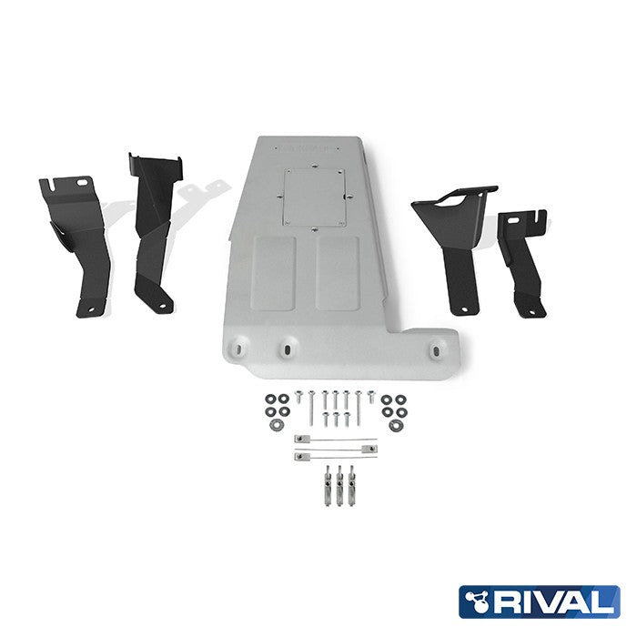 Rival Unterfahrschutz Alu 6mm für Jeep Wrangler, 2018-2021, 2-Doors/4-Doors 2.0T; 3.6;, Motor, Silver, Aluminum