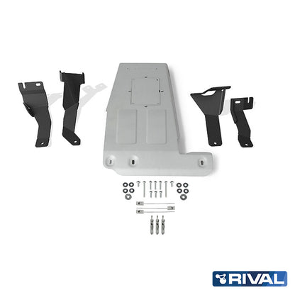 Rival Unterfahrschutz Alu 6mm für Jeep Wrangler, 2018-2021, 2-Doors/4-Doors 2.0T; 3.6;, Motor, Silver, Aluminum