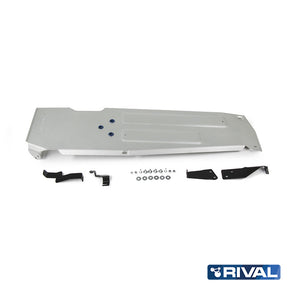 Rival Unterfahrschutz Alu 6mm für Jeep Wrangler, 2018-2021, 2-Doors 2.0T; 3.6; 2.2TD, Kraftstofftankschutz, Silver, Aluminum