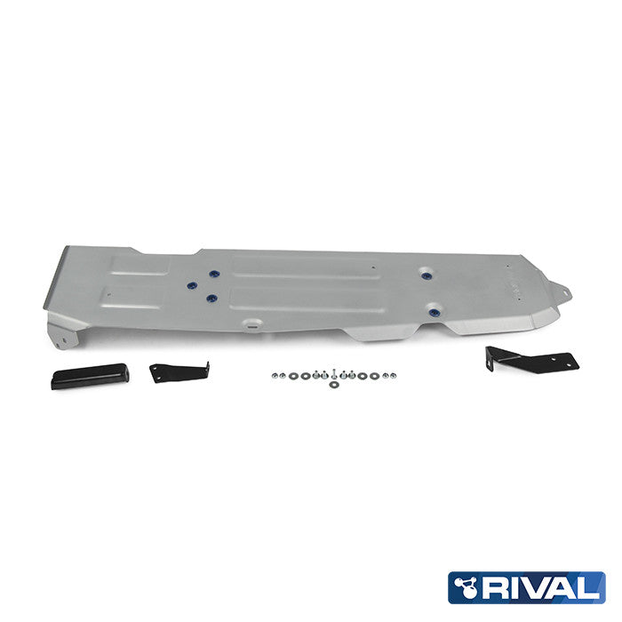 Rival Unterfahrschutz Alu 6mm für Jeep Wrangler, 2018-2021, 4-Doors 2.0T; 3.6; 2.2TD, Kraftstofftankschutz, Silver, Aluminum