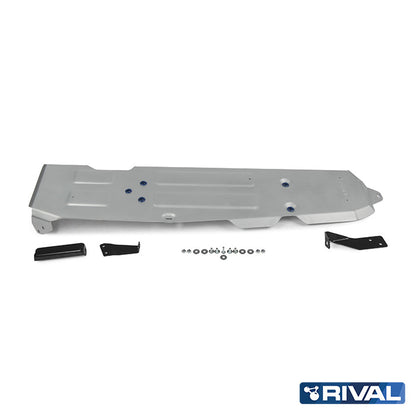Rival Unterfahrschutz Alu 6mm für Jeep Wrangler, 2018-2021, 4-Doors 2.0T; 3.6; 2.2TD, Kraftstofftankschutz, Silver, Aluminum