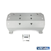 Rival Unterfahrschutz Alu 6mm für Jeep Wrangler, 2018-2021; , 2-Doors/4-Doors 2.0T; 3.6, Exhaust pipe, Silver, Aluminum