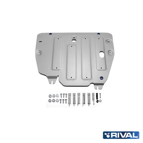 Rival Unterfahrschutz Alu 6mm für Land Rover Discovery Sport, 2014-2019, all, Motor + Getriebe, Silver, Aluminum