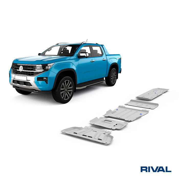 RIVAL Unterfahrschutz-Set für VW Amarok Doppelkabine ab 2023 – 6 mm Aluminium