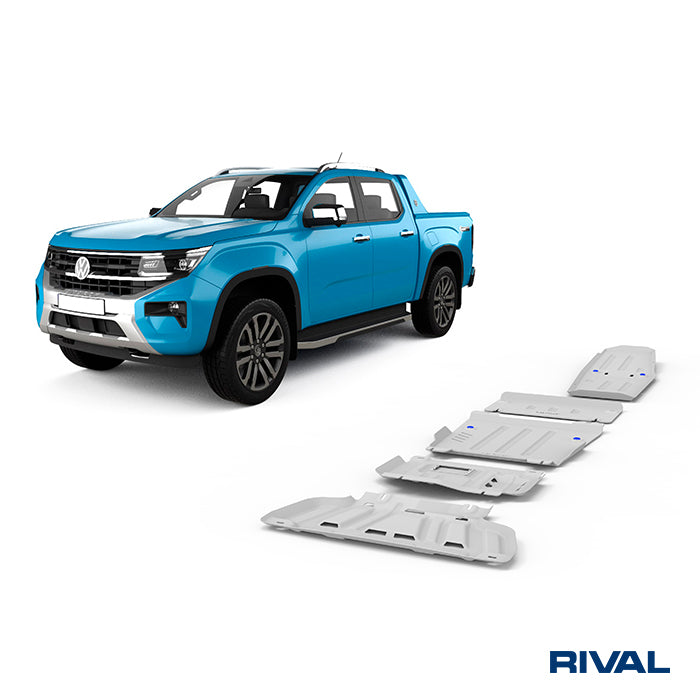 RIVAL Unterfahrschutz-Set für VW Amarok Doppelkabine ab 2023 – 4 mm Aluminium