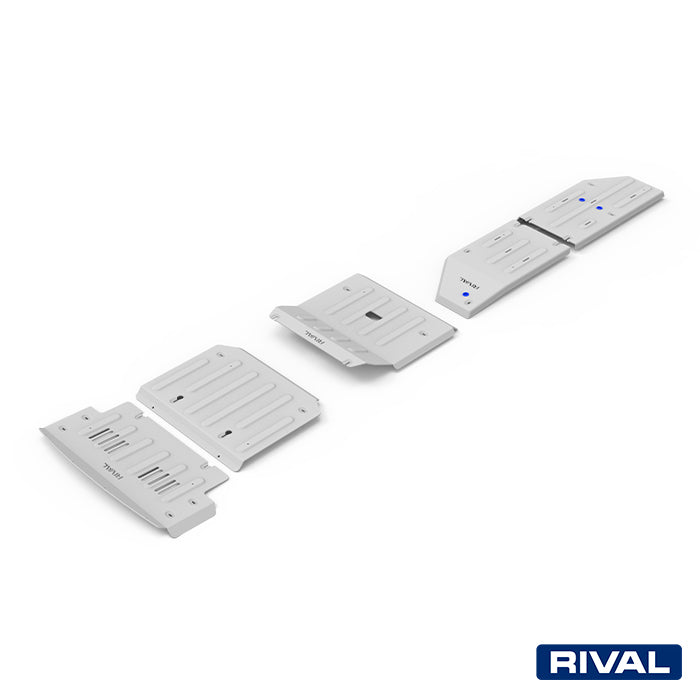 Rival Unterfahrschutz Alu 6mm für Mercedes Benz Sprinter, 2023-heute, 2.1D, full kit (3 pcs), Silver, Aluminum