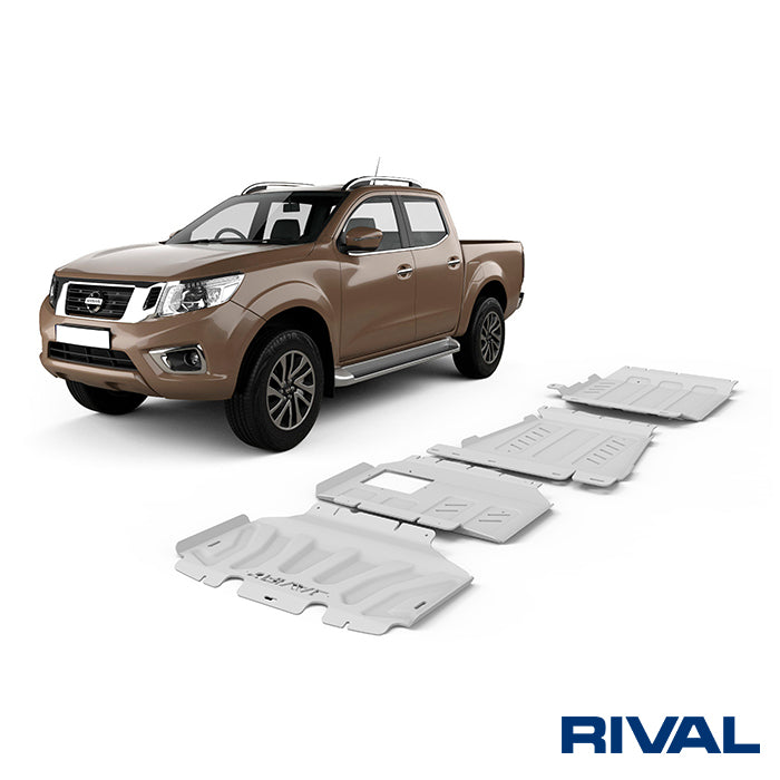 Rival Unterfahrschutz Alu 4mm für Renault  Alaskan, 2016-heute, 2,3dci, Full kit w/o tank (4 pcs)