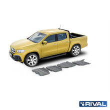 Rival Unterfahrschutz Alu 4mm für Mercedes Benz X-Class, 2018-heute, 3,0D (V6 only) (incl. EURO6), full kit (4 pcs)