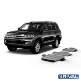 Rival Unterfahrschutz Alu 6mm für Toyota Land Cruiser 200, 2007-heute, 4,5D; 4.6; 4,7 Petrol, full kit (4 pcs), Silver, Aluminum