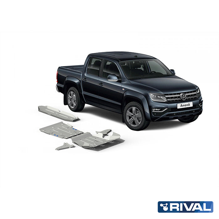 RIVAL Unterfahrschutz-Set für Volkswagen Amarok 2010-2016 – Aluminium 4/6 mm
