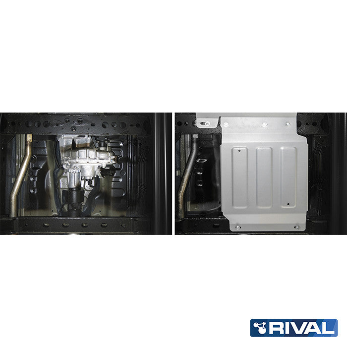 Rival Unterfahrschutz Alu 6mm für Mercedes Benz X-Class, 2018-heute, 2,3TD (incl. EURO6), Verteilergetriebe, Silver, Aluminum