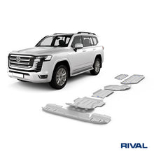 Rival Unterfahrschutz Alu 6mm für Toyota Land Cruiser 300, 2021-heute, 3.5; 4.0; 3.3TD (except GR Sport), Full kit w tank, Silver, Aluminum