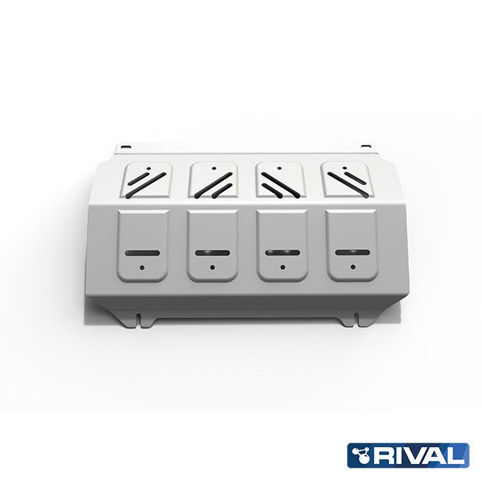 Rival Unterfahrschutz Alu 6mm für Mitsubishi L200 / Triton, 2007-2015, 2,5TD, Kühler, Silver, Aluminum