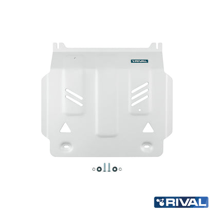 Rival Unterfahrschutz Alu 6mm für Mitsubishi L200 / Triton, 2015-2023, 2,4D; 2,2D, Motor, Silver, Aluminum