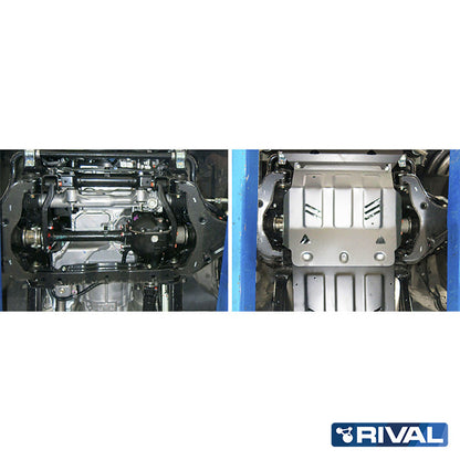 Rival Unterfahrschutz Alu 6mm für Mitsubishi Pajero Sport, 2016-heute, 2,4; 3,0, Motor, Silver, Aluminum