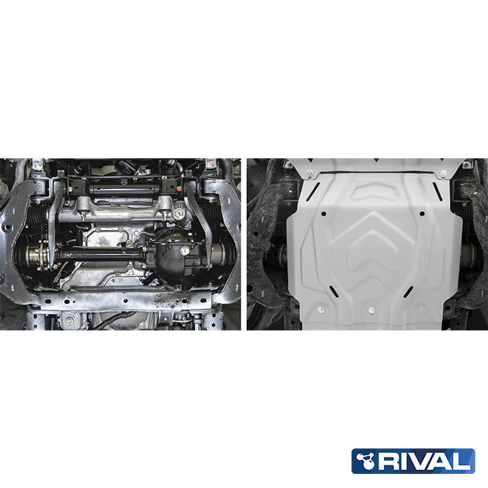Rival Unterfahrschutz Alu 4mm für Mitsubishi L200 / Triton, 2015-2023, 2,4D; 2,2D, Motor