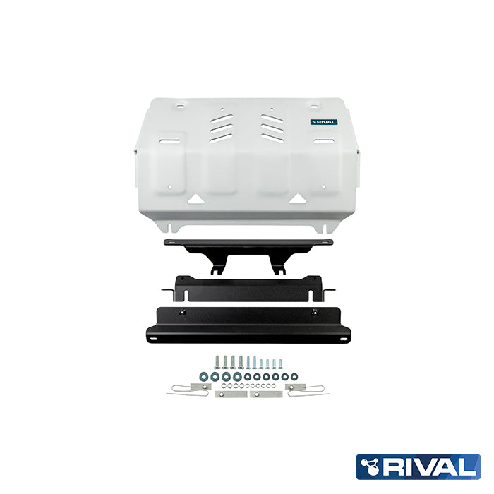 Rival Unterfahrschutz Alu 6mm für Mitsubishi L200 / Triton, 2015-2023, 2,4D; 2,2D, Kühler, Silver, Aluminum