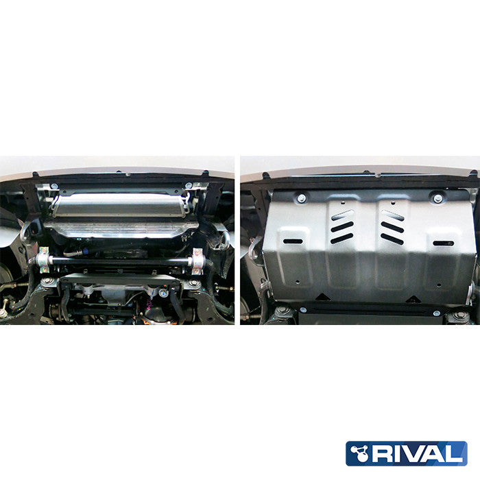 Rival Unterfahrschutz Alu 6mm für Mitsubishi L200 / Triton, 2015-2023, 2,4D; 2,2D, Kühler, Silver, Aluminum