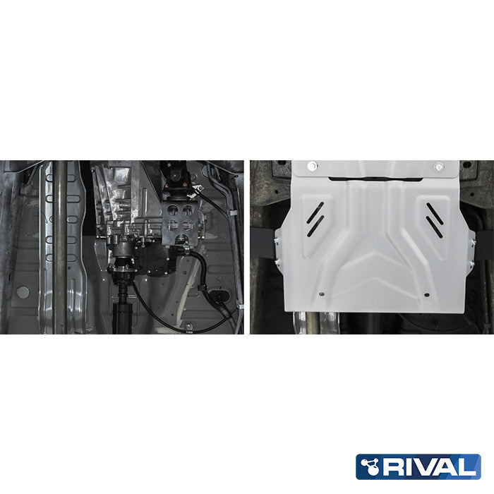 Rival Unterfahrschutz Alu 4mm für Mitsubishi Pajero Sport, 2016-heute, 2,4; 3,0, Verteilergetriebe