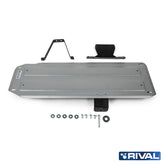 Rival Unterfahrschutz Alu 6mm für Mitsubishi L200 / Triton, 2007-2015, 2,5TD, Kraftstofftankschutz, Silver, Aluminum