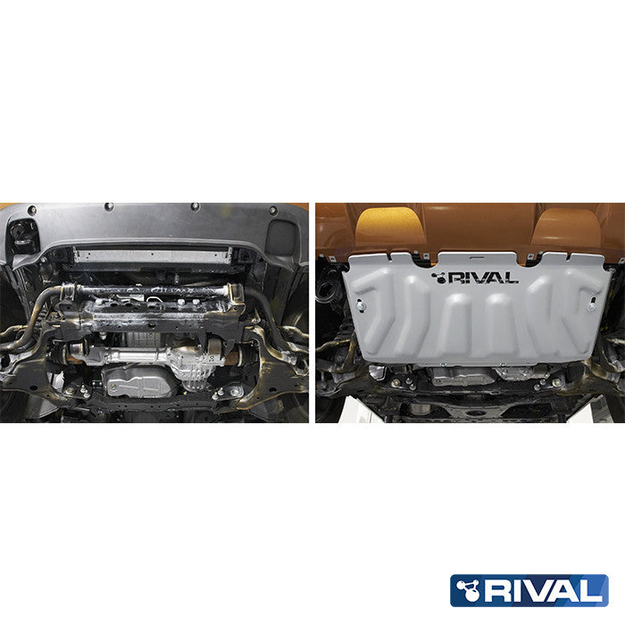 Rival Unterfahrschutz Alu 4mm für Nissan Navara, 2005-2015, 2,5D; 3,0D, Kühler