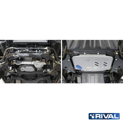 Rival Unterfahrschutz Alu 4mm für Nissan Pathfinder, 2005-2014, 2,5D V6; 3,0D, Motor