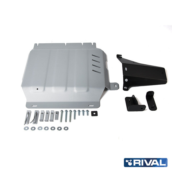 Rival Unterfahrschutz Alu 6mm für Nissan Navara, 2015-2021, 2,5D; 2,3D (incl. EURO6), Verteilergetriebe, Silver, Aluminum