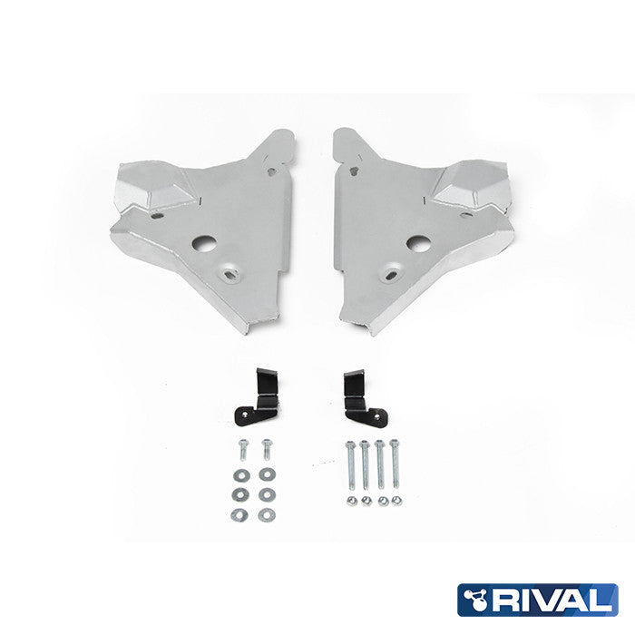 Rival Unterfahrschutz Alu 6mm für Nissan Navara, 2015-2021, 2,3D (incl. EURO6), Querlenker Unterfahrschutz, Silver, Aluminum
