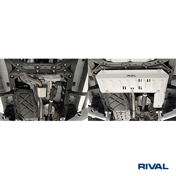 Rival Unterfahrschutz Alu 6mm für Ineos Grenadier, 2023-heute, 3,0/3,0D; AT; 4WD, Verteilergetriebe, Silver, Aluminum