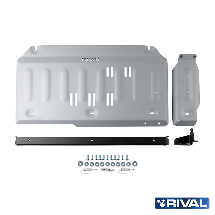Rival Unterfahrschutz Alu 6mm für Ineos Grenadier, 2023-heute, 3,0/3,0D; AT; 4WD, Verteilergetriebe, Silver, Aluminum