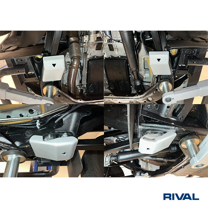 Rival Unterfahrschutz Alu 6mm für Ineos Grenadier, 2023-heute, 3,0/3,0D; AT; 4WD, Radius arms, Silver, Aluminum