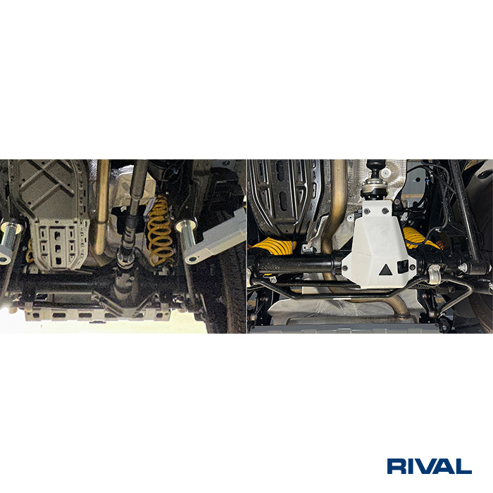 Rival Unterfahrschutz Alu 6mm für Ineos Grenadier, 2023-heute, 3,0/3,0D; AT; 4WD, Rear differential, Silver, Aluminum