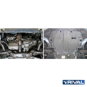 Rival Unterfahrschutz Alu 3 mm für Volkswagen Golf V, 2004-2008, all , Motor + Getriebe