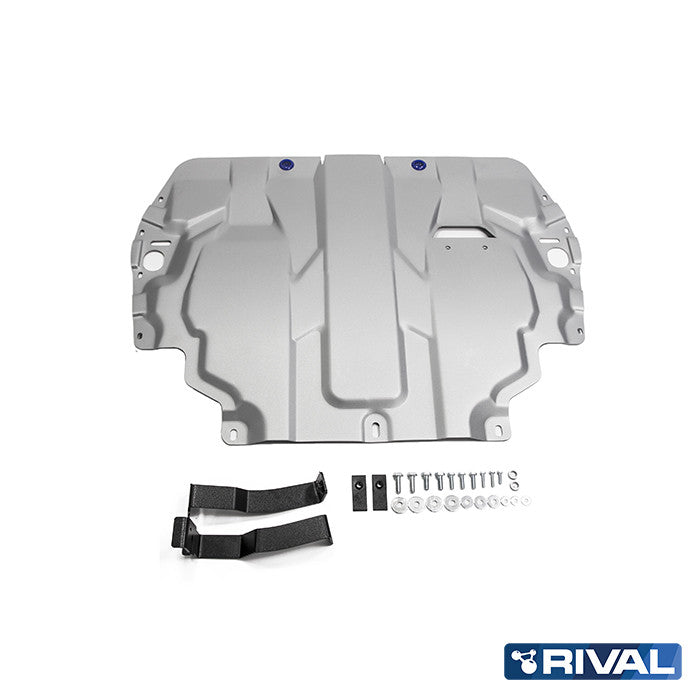 Rival Unterfahrschutz Alu 3 mm für Volkswagen Caddy IV, 2015-2021, all (w/o heating system) , Motor + Getriebe