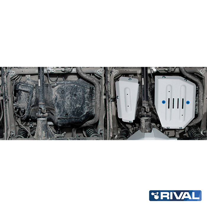 Rival Unterfahrschutz Alu 6mm für Suzuki Jimny, 2018-heute, 1,5, Kraftstofftankschutz, Silver, Aluminum