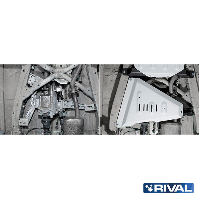 Rival Unterfahrschutz Alu 6mm für Suzuki Jimny, 2018-heute, 1,5 only with 2333.5525.2.6, Verteilergetriebe, Silver, Aluminum