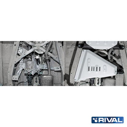 Rival Unterfahrschutz Alu 6mm für Suzuki Jimny, 2018-heute, 1,5 only with 2333.5525.2.6, Verteilergetriebe, Silver, Aluminum
