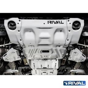 Rival Unterfahrschutz Alu 6mm für Toyota Hilux, 2015-heute, 4WD 2,8D; 2,4D (EURO6 approved), Kühler + Motor, Silver, Aluminum