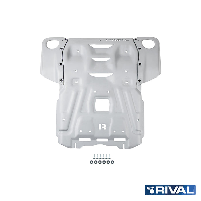 Rival Unterfahrschutz Alu 6mm für Toyota Hilux, 2015-heute, 4WD 2,8D; 2,4D (EURO6 approved), Kühler + Motor, Silver, Aluminum