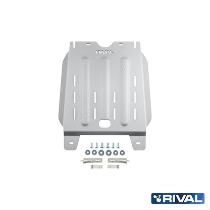 Rival Unterfahrschutz Alu 6mm für Toyota Hilux, 2015-heute, 4WD 2,8D; 2,4D (EURO6 approved), Getriebe, Silver, Aluminum