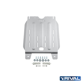 Rival Unterfahrschutz Alu 6mm für Toyota Hilux, 2015-heute, 4WD 2,8D; 2,4D (EURO6 approved), Getriebe, Silver, Aluminum