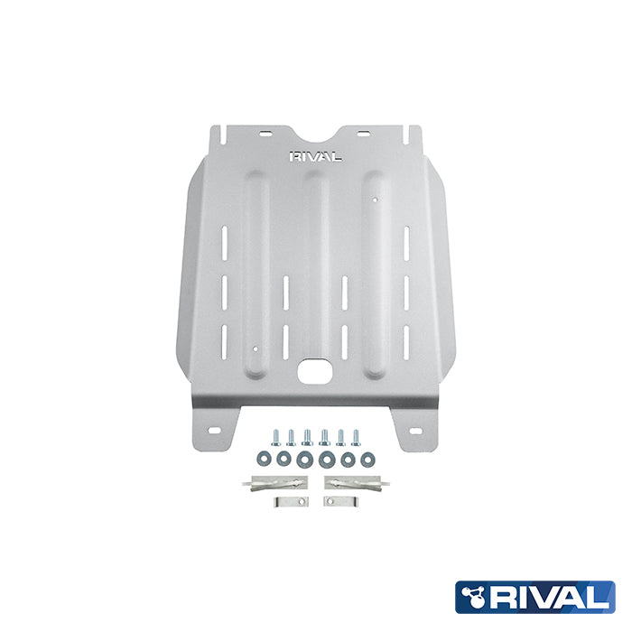 Rival Unterfahrschutz Alu 6mm für Toyota Hilux, 2015-heute, 4WD 2,8D; 2,4D (EURO6 approved), Getriebe, Silver, Aluminum