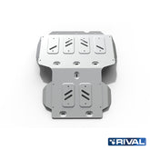 Rival Unterfahrschutz Alu 6mm für Toyota Land Cruiser 100, 2002-2007, 4.2 АТ only, Motor, Silver, Aluminum