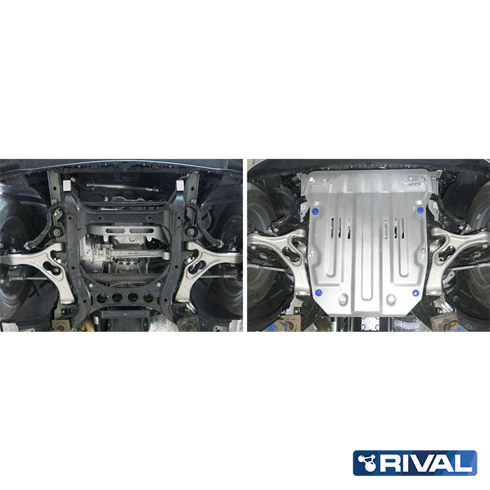 Rival Unterfahrschutz Alu 4mm für VW Touareg, 2010-2018, V 3,0; TDI; 3,6; FSI, Motor - Needs to be installed with 2333.4604.1 only!