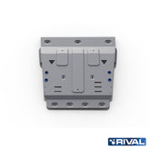 Rival Unterfahrschutz Alu 6mm für VW Amarok, 2016-2021, 2,0TDI; 3,0TDI, Getriebe + Verteilergetriebe, Silver, Aluminum